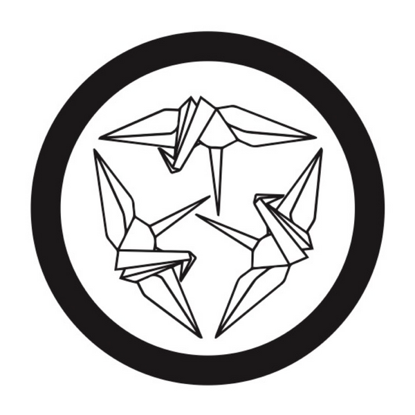 Reflective Kamon Logo Sticker 6" - Black